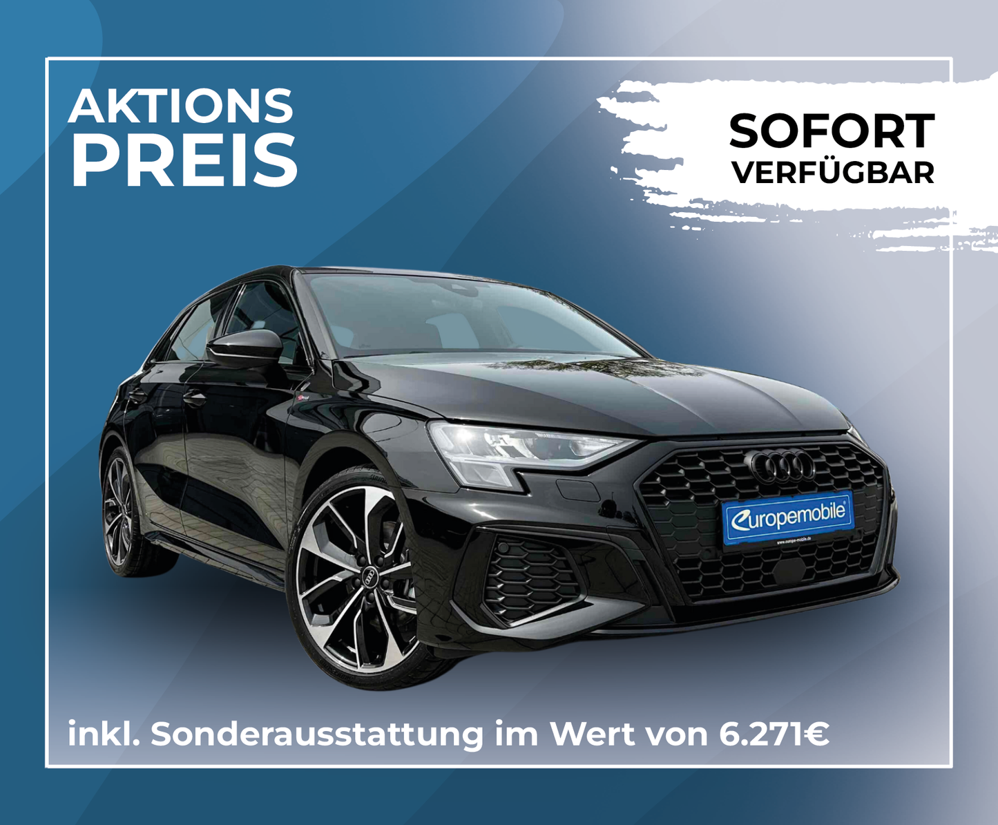 Neuwagen Audi A3 Sportback S-line 35 TDI S tronic (Lager) B&O|2xSLINE|PANO|NAPPA|19"|HEAD|4JGAR|UVM. AKP 115 (Nettopreis)